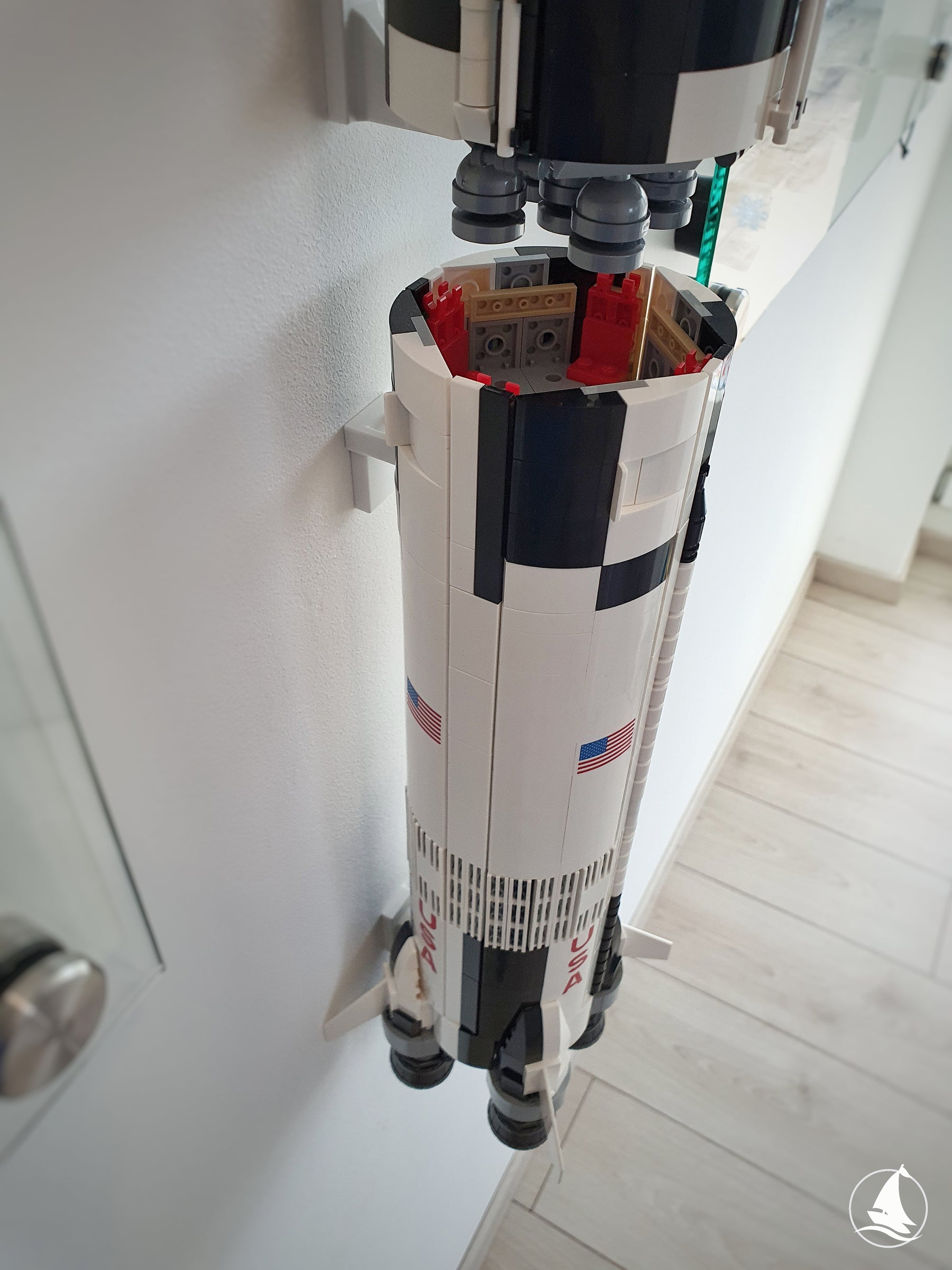 LEGO® SATURN V - Light Wall Mount - 3D Printed Parts + Accessories