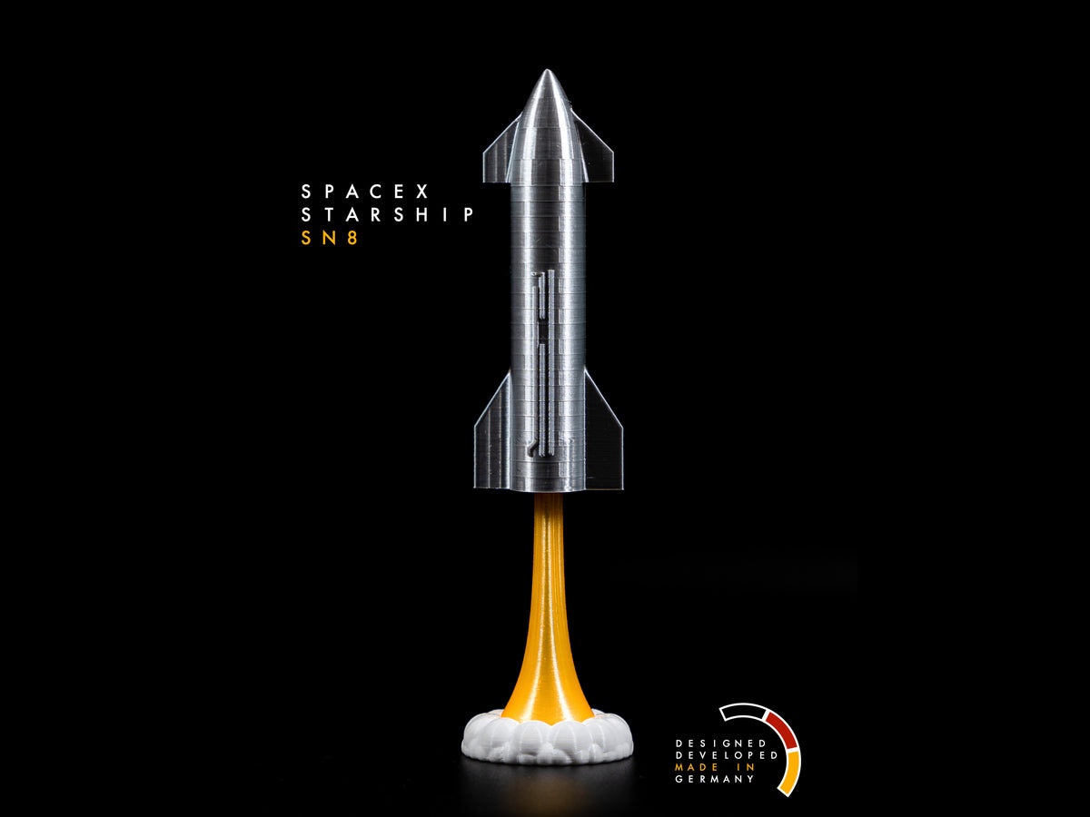 SpaceX Starship SN8 - 3D-Druck Modell